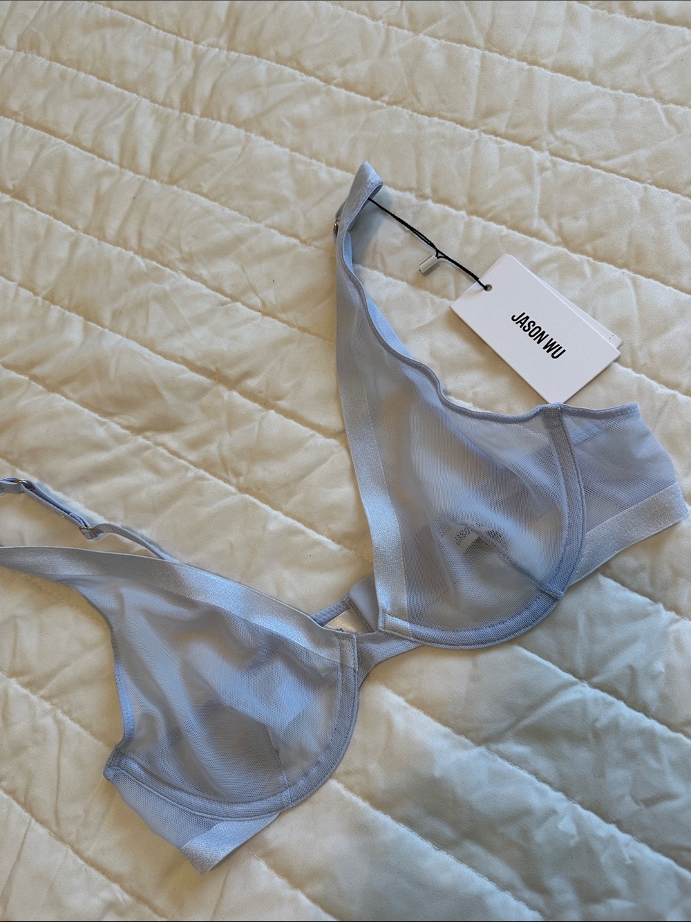 Jason Wu Pale Blue Sheer Underwire Bra